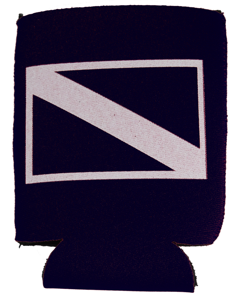 Trident Blue Neoprene Can Coolers with Dive Flag