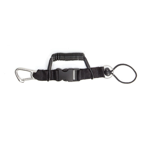 Coil Lanyard - 52" Stainless Steel Snap Clip/Split Ring