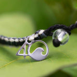 4ocean Great White Shark Braided Bracelet - Grey, White & Black
