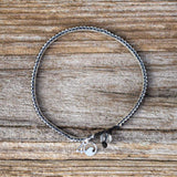 4ocean Great White Shark Braided Bracelet - Grey, White & Black